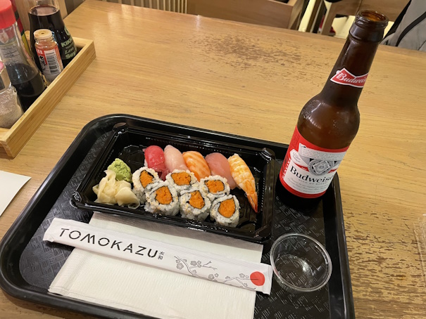 お寿司とビール